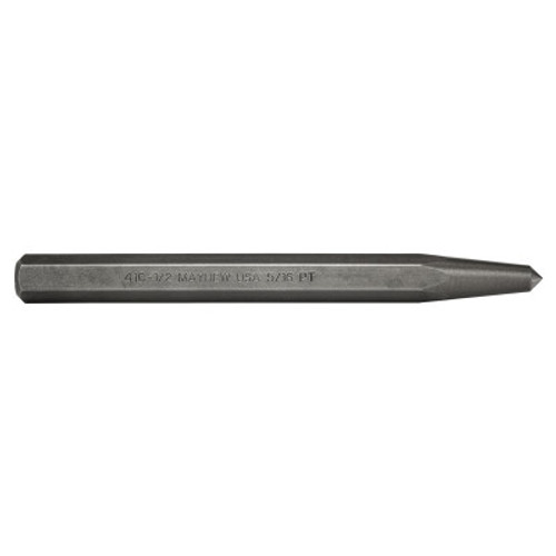 Mayhew? Center Punch, 6 in, 5/16 in tip, Alloy Steel, 1/EA, #74003