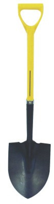 Nupla Ergo Power Round Point Shovels, Hollow Back, 27" Fiberglass D-Handle, 3/EA, #72017
