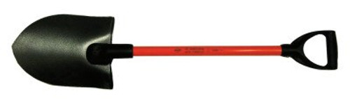 Nupla Certified Non-Conductive Shovel, 11.5X9 Round Pt Blade, 27in Fiberglass D-Handle, 1/EA, #76225 Nupla Certified Non-Conductive Shovel, 11.5X9 Round Pt Blade, 27in Fiberglass D-Handle, 1/EA, #76225