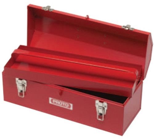 Stanley Products Hip Roof Tool Boxes, 7 in D, Steel, Red, 1/EA, #J9971NA