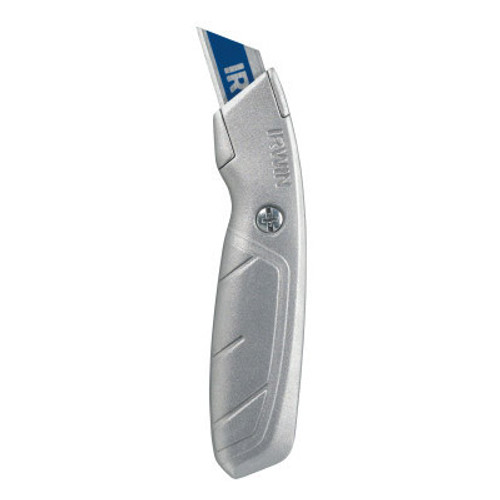 Irwin® Standard Retractable Knives, 8.75", Trapezoid Bi-Metal Blade, Aluminum, Silver,  #IR-2082101 (5/Pkg)