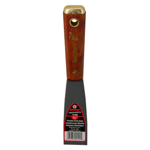 Red Devil 4100 Professional Series Putty Knives, 1 1/4 in Wide, Flexible Blade, 1/EA, #4102