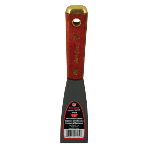 Red Devil 4100 Professional Series Putty Knives, 1 1/2 in Wide, Flexible Blade, 1/EA, #4104