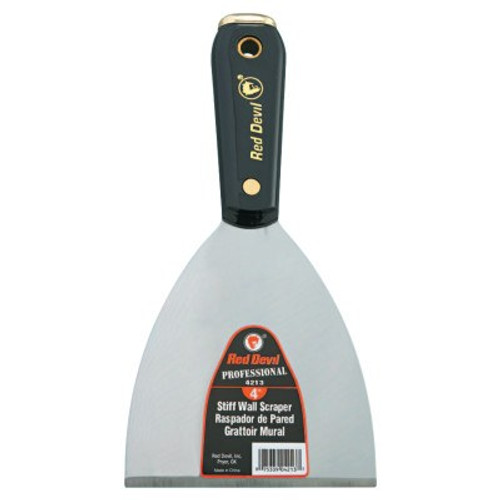 Red Devil 4200 Professional Series Wall Scrapers, 4 in Wide, Stiff Blade, 1/EA, #4213 Red Devil 4200 Professional Series Wall Scrapers, 4 in Wide, Stiff Blade, 1/EA, #4213