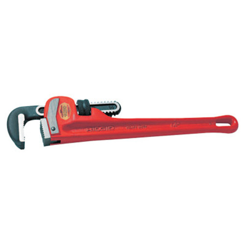Ridgid Tool Company Heavy-Duty Straight Pipe Wrench, Steel Jaw, 12 in, 1/EA, #31015