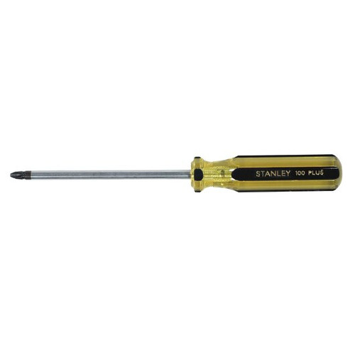 Stanley Products 100 Plus Phillips Tip Screwdriver, 3 pt x 6" #64-103-A (1/Pkg.)