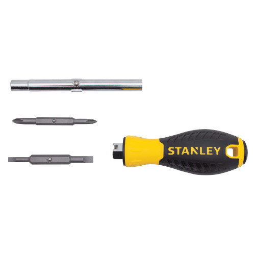 Stanley Products Control Grip Quick Change 6-in-1 Screwdriver, 7-3/4" #68-012 (4/pkg.)