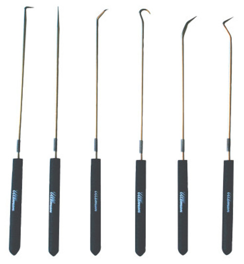 Ullman 6-Piece Hook and Pick Sets, Combo;Hook;Straight;90?;Complex;Double Angle, 1/EA, #CHP6L