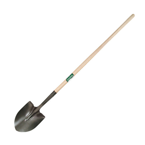 The AMES Companies, Inc. Round Point Shovels, 11.5 X 9.25 Blade, 48 in White Ash Straight Handle, 1/EA, #40191
