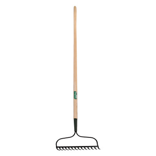 The AMES Companies, Inc. Bow Rake, 13-3/4 in W, TemperedSteel, 54 in White Ash Handle, 1/EA, #63107
