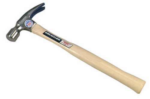 Vaughan Framing Rip Hammer, Milled Face, Forged Steel, Hickory Handle, 17 in, 2 1/4 lb, 4/EA, #505M