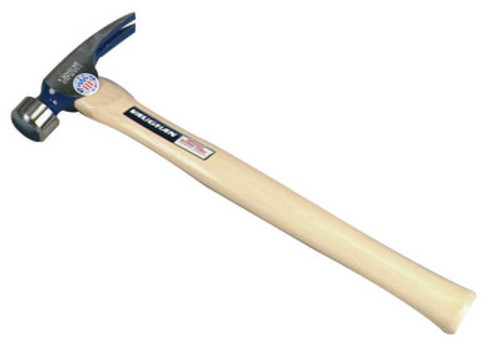 Vaughan California Framer Hammer, Forged Steel, White Hickory Handle, 17 in, 1-1/2 lb, 4/EA, #CF1