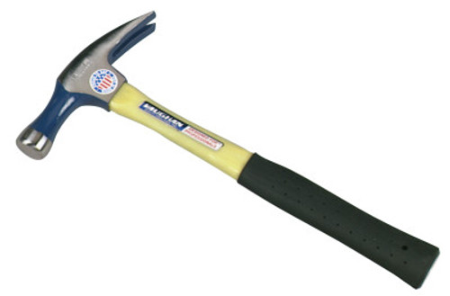 Vaughan Electrician's Claw Hammer, Forged Steel, Fiberglass Handle, 14 in, 1.86 lb, 4/EA, #E18F