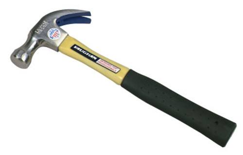 Vaughan Octagon Hammer, Forged Steel Head, Straight Fiberglass Handle, 14 in, 1.81 lb, 4/EA, #FS20