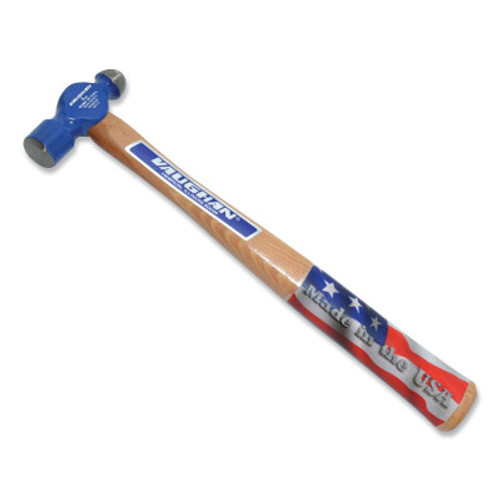 Vaughan Commercial Ball Pein Hammer, Hickory Handle, 10 1/4 in, Forged Steel 4 oz Head, 1/EA, #TC504