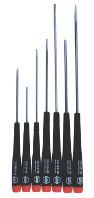 Wiha Tools Precision Tool Sets, Slotted; Phillips, 7 Piece, 1/SET, #26092