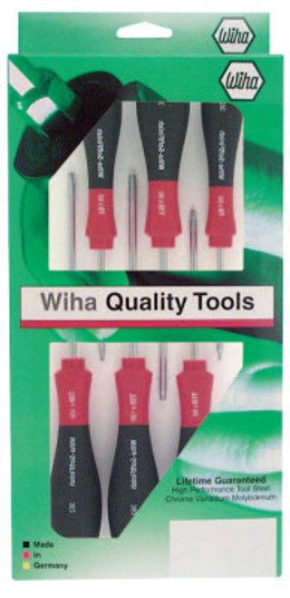 Wiha Tools SoftFinish Screwdriver Sets, Torx, 6 Piece, 1/SET, #36291
