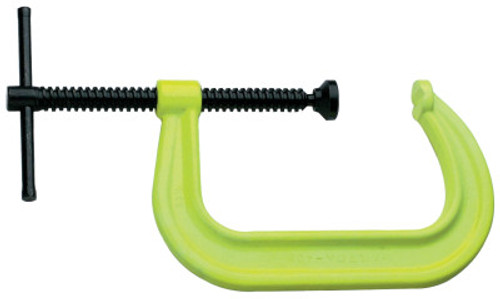 JPW Industries 400 SF Hi-Visibility Safety C-Clamps, Sliding Pin, 6 in Throat Depth, 1/EA, #14306