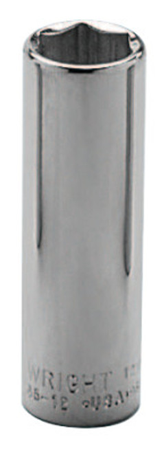 Wright Tool 3/8" Dr. Deep Sockets, 3/8 in Drive, 7/16 in, 6 Points, 1/EA, #3514