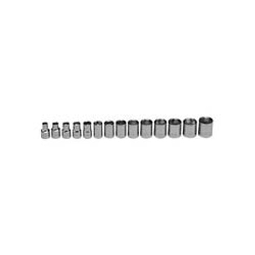 Wright Tool 14 Piece Standard Metric Socket Sets, 3/8 in, 6 Point, 1/SET, #354