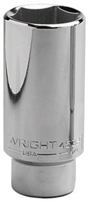 Wright Tool 1/2" Dr. Deep Sockets, 1/2 in Drive, 13/16 in, 12 Points, 6/BOX, #4626