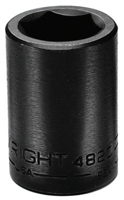 Wright Tool 1/2" Dr. Standard Impact Sockets, 1/2 in Drive, 7/16 in, 6 Points, 1/EA, #4814