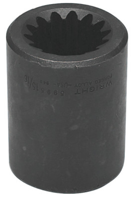 Wright Tool #5 Spline Drive Square Impact Sockets, #5 Spline, 15/16 in (square), 1/EA, #5995