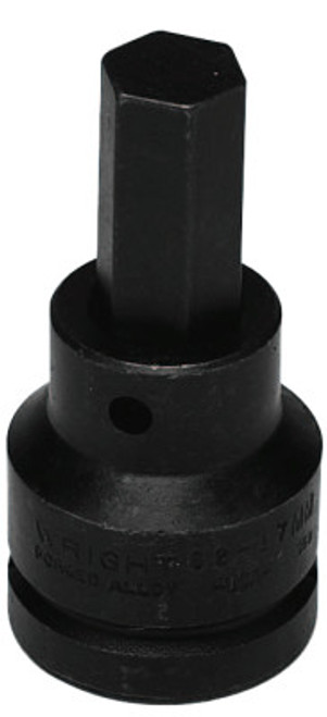 Wright Tool 3/4" Dr. Impact Hex Bit Sockets, 3/4 in Drive, 22 mm Tip, 1/EA, #6222MM