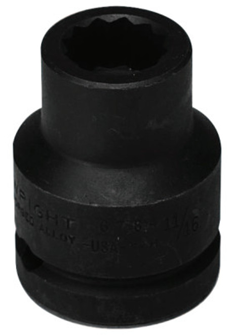 Wright Tool 3/4" Dr. Standard Impact Sockets, 3/4 in Drive, 5/8 in, 6 Points, 1/EA, #6820