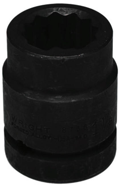 Wright Tool 1" Dr. Standard Impact Sockets, 1 in Drive, 7/8 in, 6 Points, 1/EA, #8828