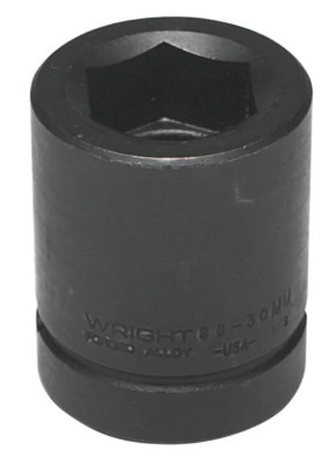 Wright Tool 1" Dr. Standard Impact Sockets, 1 in Drive, 30 mm, 6 Points, 1/EA, #8830MM