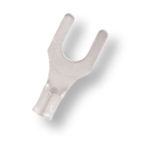 16-14 AWG Non-Insulated #6 Wide Spade Terminal - Butted Seam (100/Pkg.)