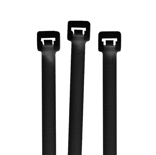 14" Black Releasable Cable Ties 50 lb. - Black (1000/Bulk Pkg.)