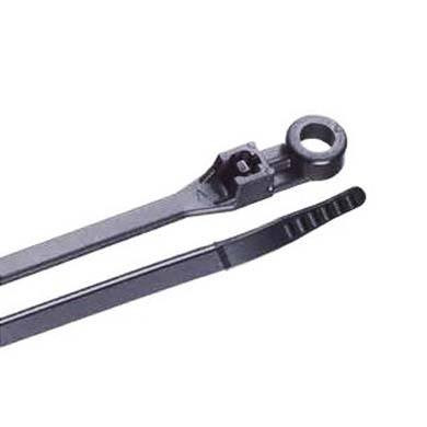 Black Mount Head Cable Tie 7.5" x .190"- 50lb. - Black (100/Pkg.)