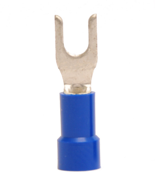 16-14 AWG Nylon Insulated #6 Spade Terminal - Brazed Barrel (100/Pkg.)