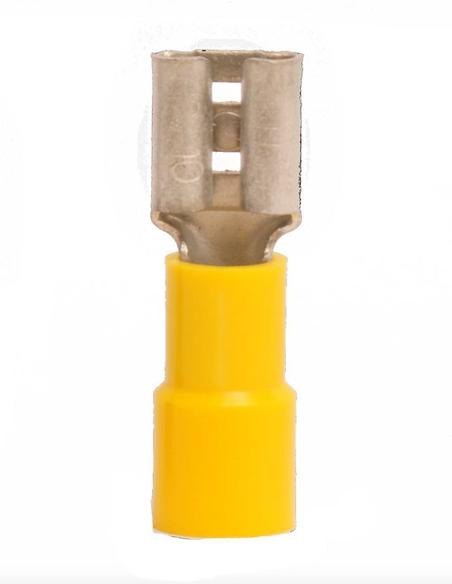 12-10 AWG Vinyl Insulated .250 Female Quick Disconnect - Larger Barrel(1000/Bulk Pkg.) 12-10 AWG Vinyl Insulated .250 Female Quick Disconnect - Larger Barrel(1000/Bulk Pkg.)