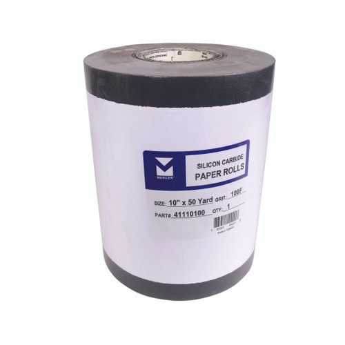 10" x 50 YD Silicon Carbide Utility Rolls, Grit: 80, Mercer Abrasives 41110080 (Qty. 1)