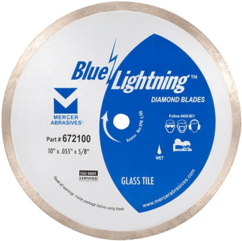 Glass Tile Diamond Blades - 7" x .060 x 5/8", Mercer Abrasives 672700 (Qty. 1)
