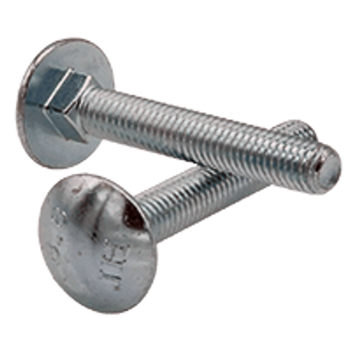 M10-1.50 x 60 mm (Fully Threaded) DIN 603 Metric Carriage Bolts 8.8 Zinc Cr+3 (400/Bulk Pkg.)