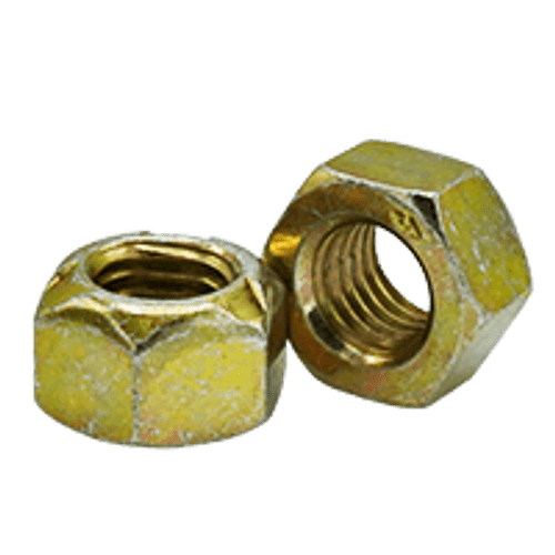 M8-1.25 Metric Hex Cone Locknut Class 10 DIN 980-V Coarse Zinc Yellow & Wax (2000/Bulk Pkg.)