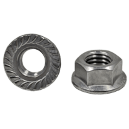M8-1.25 Hex Flange Lock Nuts Serrated A2 (18-8) Stainless Steel (1400/Bulk Pkg.)