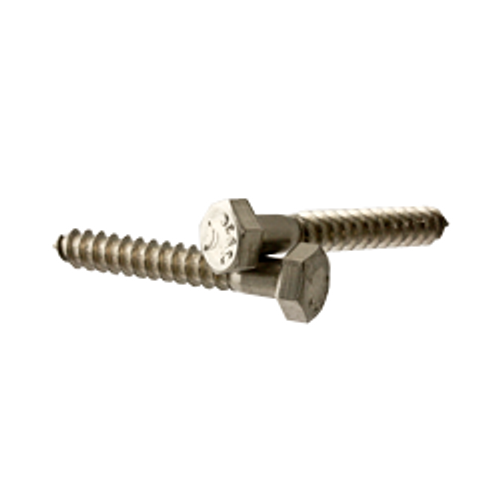 M8 x 70 mm Hex Lag Screws Stainless Steel A4 (316) (50/Pkg.)