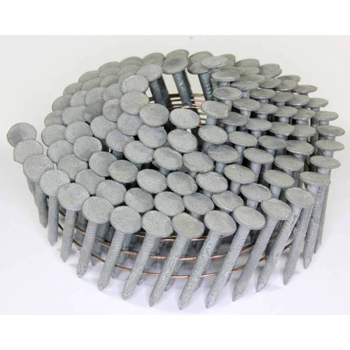 15 Degree, Wire Collated, Hot-Dip Galvanized, Plain Shank Roofing Nails, 1", (3,600/Carton), #CLWR101016