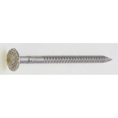 Stainless Steel (304) Ring Shank Roofing Nails, 1-1/4", 220 Nails/lb., 25 Lb. Box
