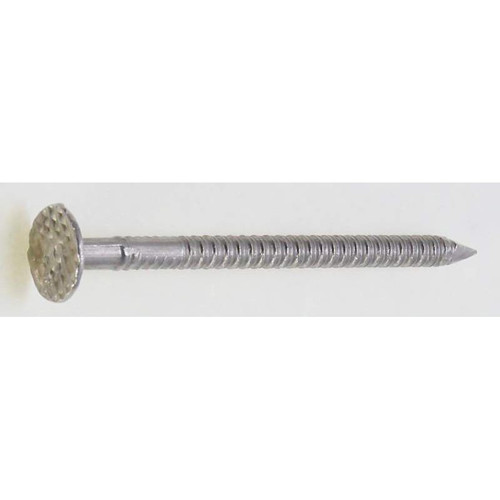 Stainless Steel (304) Ring Shank Roofing Nails, 1-3/4", 160 Nails/lb., 25 Lb. Box