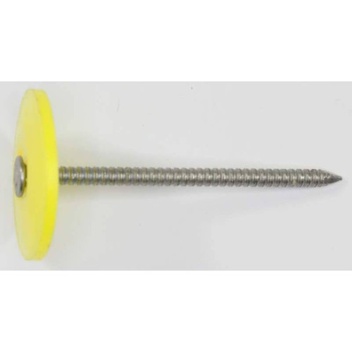 Plastic-Head, Yellow Cap Nails, 1" (200 Box/6 Boxes), PH03200