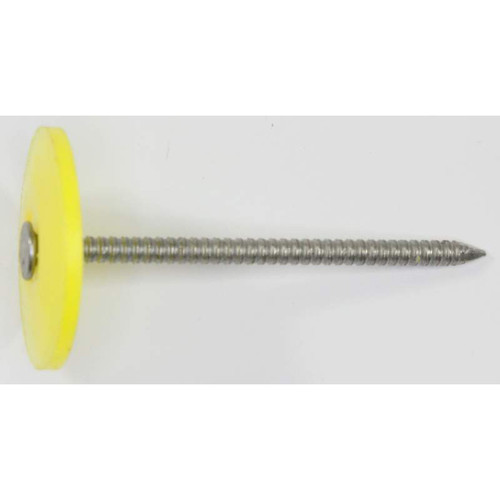 Plastic-Head, Yellow Cap Nails, 1-1/4", (3,000/Carton), #PH053000