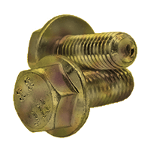 M10-1.50 X 20 mm (Fully Threaded) Coarse Metric Class 8.8 Hex Flange Bolt, Non Serrated, DIN 6921, Zinc Yellow (600/Bulk Pkg.)