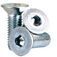 M3-0.50 x 12 mm (Fully Threaded) 10.9 Flat Socket Caps Coarse Alloy Zinc-Bake Cr+3 (15000/Bulk Pkg.)