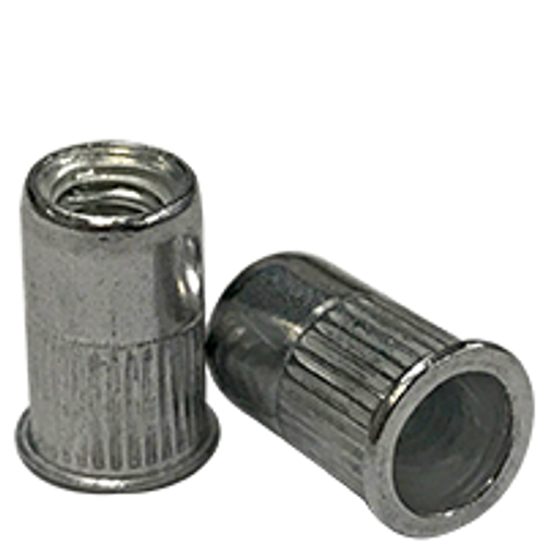 8-32 (.080-.130) Aluminum Small Flange Knurled Body Rivet Nuts (500/Pkg.)